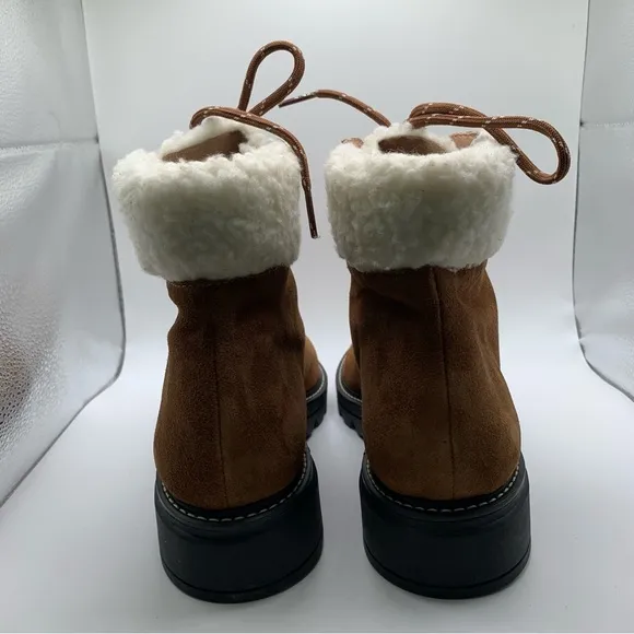 Bernardo Dash Hiker Boots Tobacco Split Suede lace size 10M suede  NWOB F3 1407