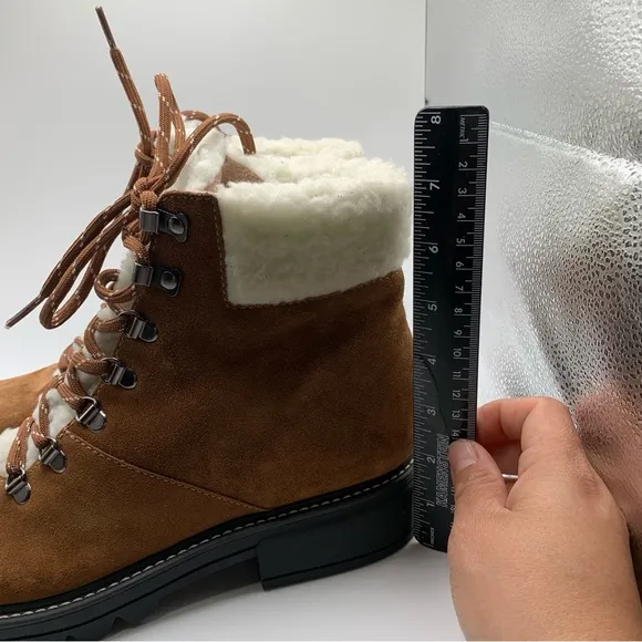 Bernardo Dash Hiker Boots Tobacco Split Suede lace size 10M suede  NWOB F3 1407