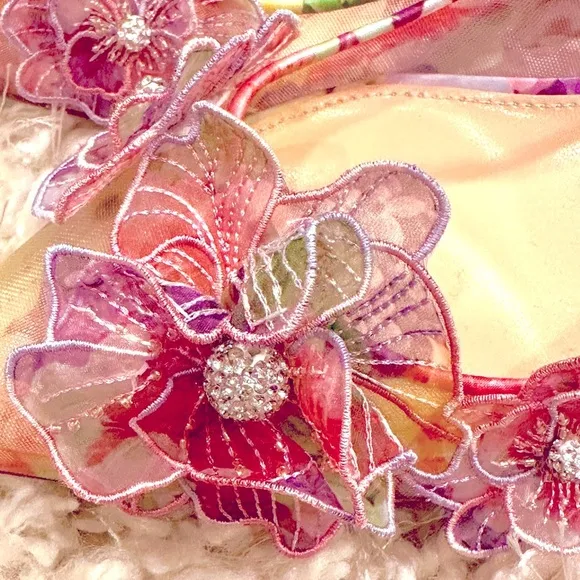 Betsey Johnson Women's PETRA Floral Slingback Heels - Pink Size 9.5