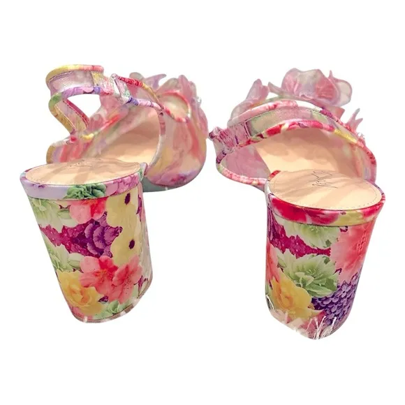 Betsey Johnson Women's PETRA Floral Slingback Heels - Pink Size 9.5