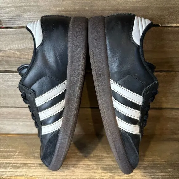 Big Kids Adidas Samba Black Suede Athletic Casual Sneakers Shoes Size‎ 2.5 Y GUC