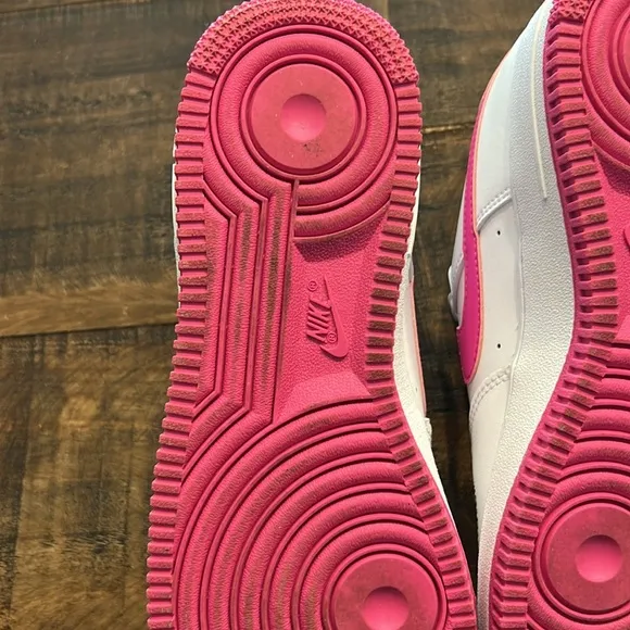 Big Kid's Nike Air Force 1 (GS) White/Laser Fuchsia