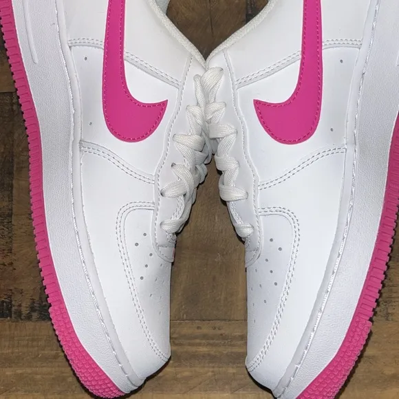 Big Kid's Nike Air Force 1 (GS) White/Laser Fuchsia