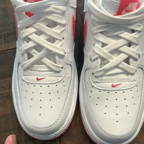 Big Kid's Nike Air Force 1 (GS) White/Laser Fuchsia