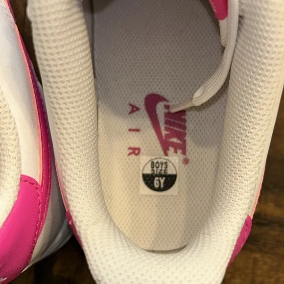 Big Kid's Nike Air Force 1 (GS) White/Laser Fuchsia