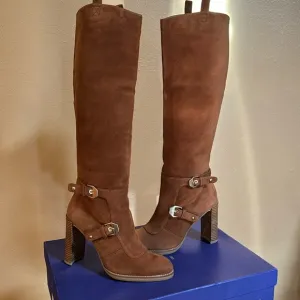 BIKER AMARETTO SUEDE boots