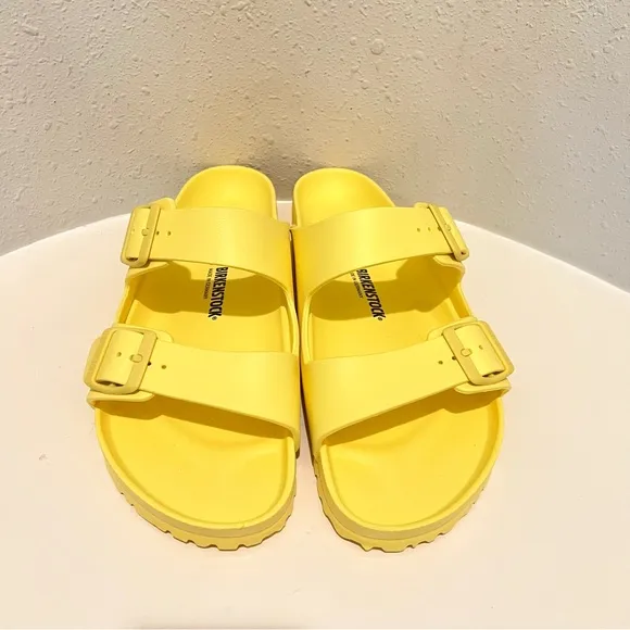 Birkenstock Arizona Eva Unisex Rubber Vibrant Yellow Sandals  Size 44 NEW