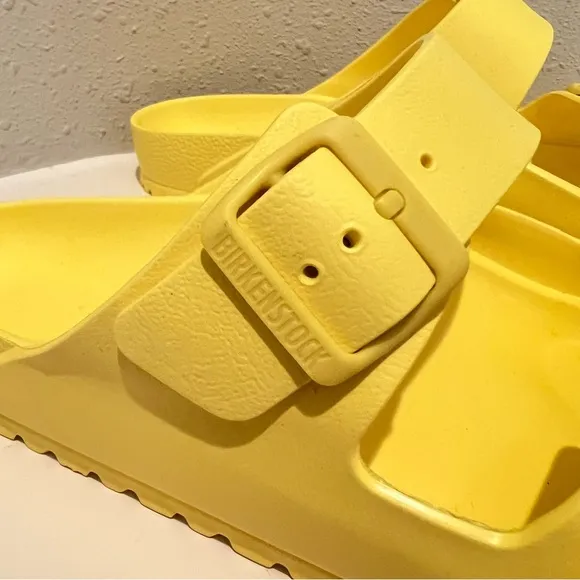 Birkenstock Arizona Eva Unisex Rubber Vibrant Yellow Sandals  Size 44 NEW
