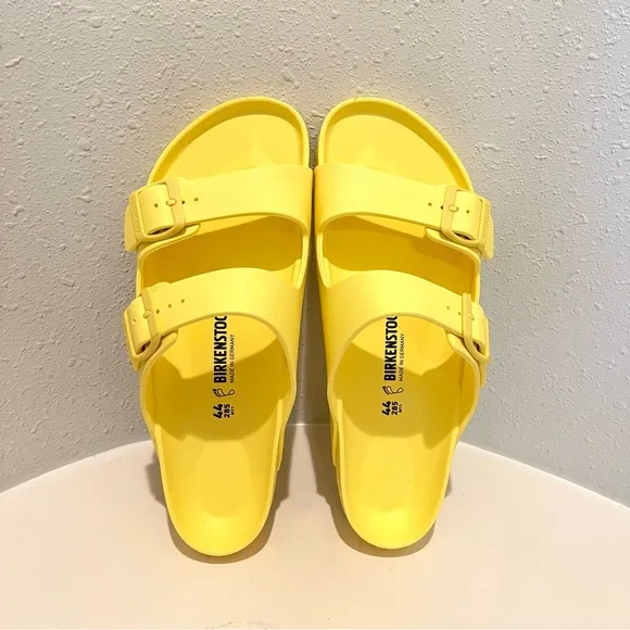 Birkenstock Arizona Eva Unisex Rubber Vibrant Yellow Sandals  Size 44 NEW