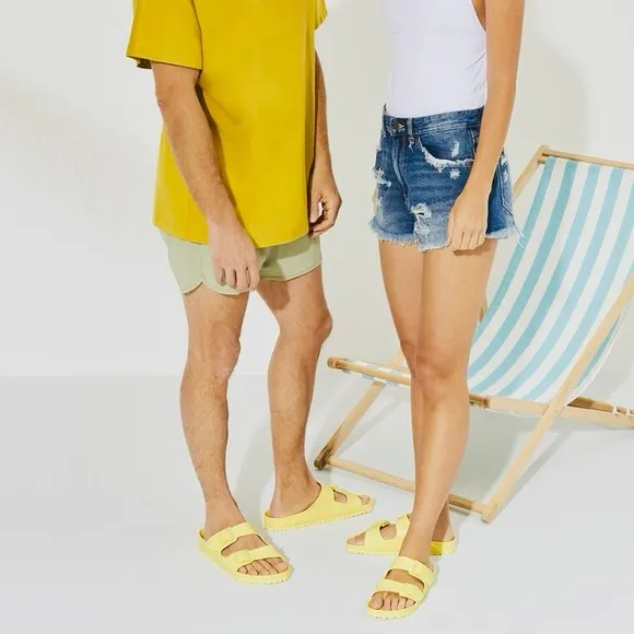 Birkenstock Arizona Eva Unisex Rubber Vibrant Yellow Sandals  Size 44 NEW