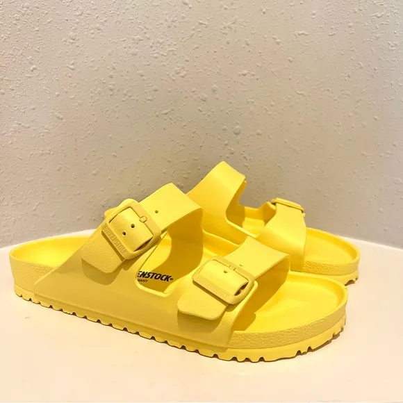 Birkenstock Arizona Eva Unisex Rubber Vibrant Yellow Sandals  Size 44 NEW