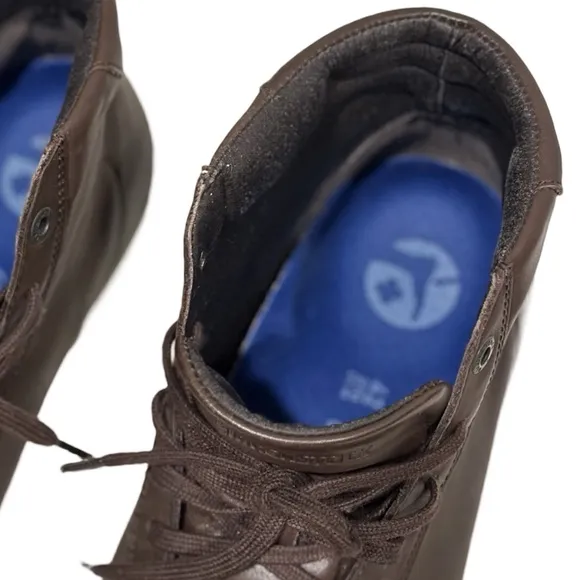 BIRKENSTOCK Bend Leather Sneakers in brown with new footbeds. FINAL SALE PRICE
