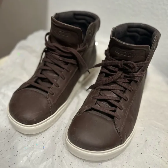 BIRKENSTOCK Bend Leather Sneakers in brown with new footbeds. FINAL SALE PRICE
