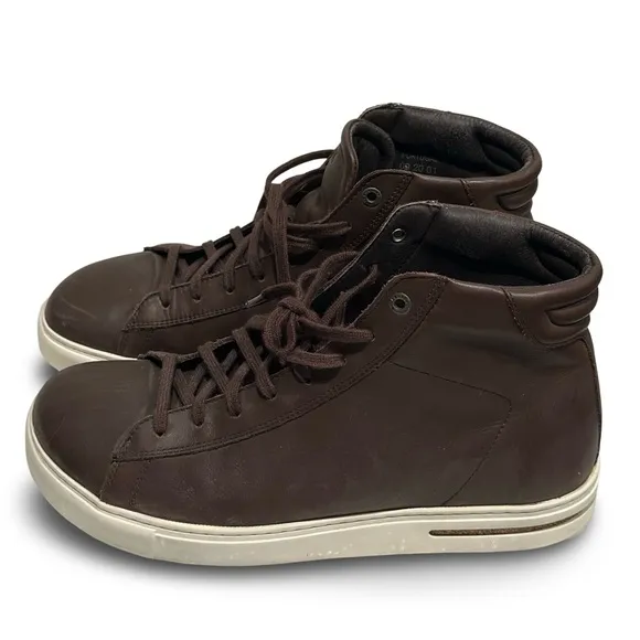 BIRKENSTOCK Bend Leather Sneakers in brown with new footbeds. FINAL SALE PRICE