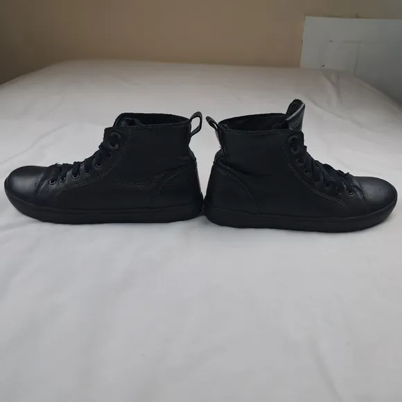 BIRKENSTOCK BEND MID HIGH SNEAKERS BLACK SOFT LEATHER SIZE 42(9)