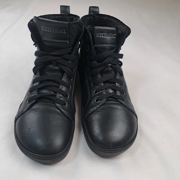BIRKENSTOCK BEND MID HIGH SNEAKERS BLACK SOFT LEATHER SIZE 42(9)