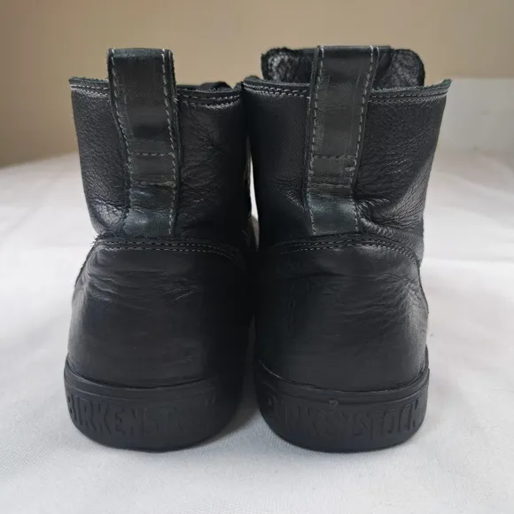 BIRKENSTOCK BEND MID HIGH SNEAKERS BLACK SOFT LEATHER SIZE 42(9)