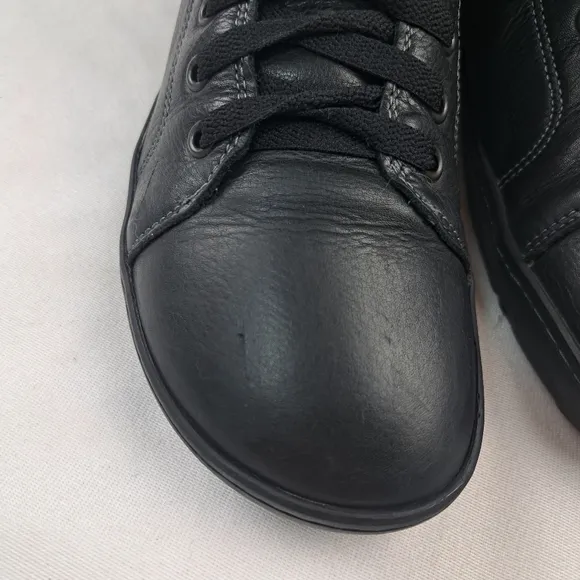 BIRKENSTOCK BEND MID HIGH SNEAKERS BLACK SOFT LEATHER SIZE 42(9)