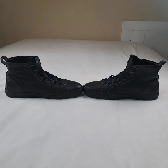 BIRKENSTOCK BEND MID HIGH SNEAKERS BLACK SOFT LEATHER SIZE 42(9)