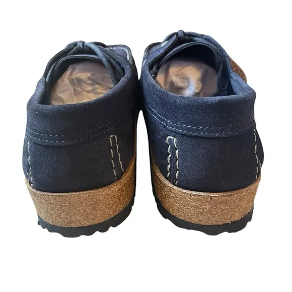 Birkenstock Edson Blue Suede Shoes Size 11 NIB