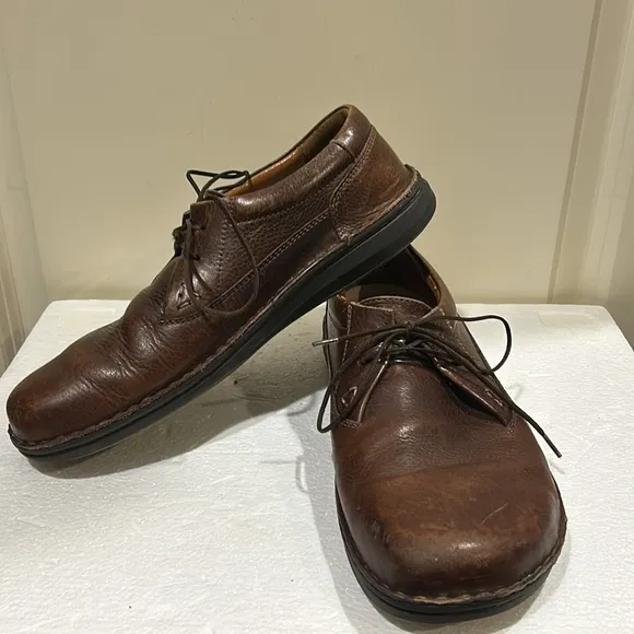 Birkenstock Footprints Men's Brown Leather Lace Up Oxford Shoes Size 10 (43)