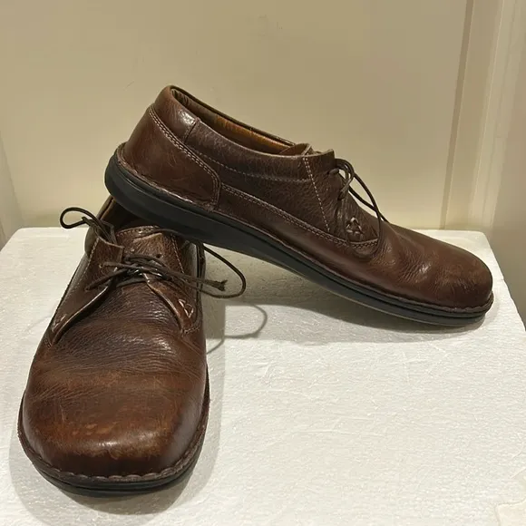 Birkenstock Footprints Men's Brown Leather Lace Up Oxford Shoes Size 10 (43)