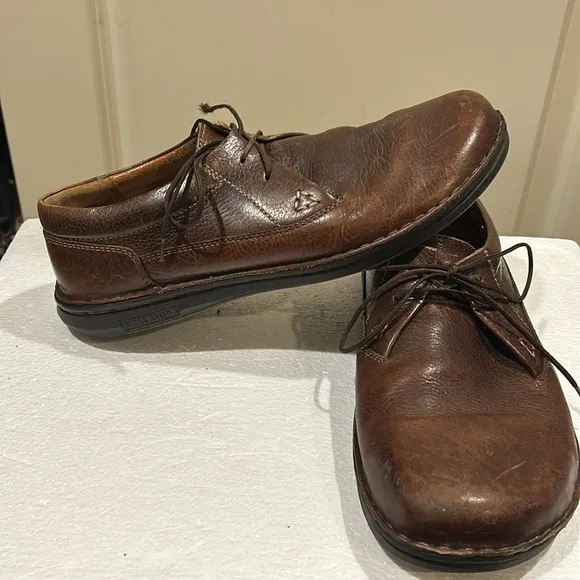 Birkenstock Footprints Men's Brown Leather Lace Up Oxford Shoes Size 10 (43)