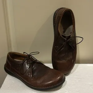 Birkenstock Footprints Men's Brown Leather Lace Up Oxford Shoes Size 10 (43)