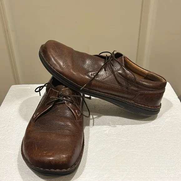 Birkenstock Footprints Men's Brown Leather Lace Up Oxford Shoes Size 10 (43)