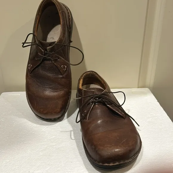 Birkenstock Footprints Men's Brown Leather Lace Up Oxford Shoes Size 10 (43)