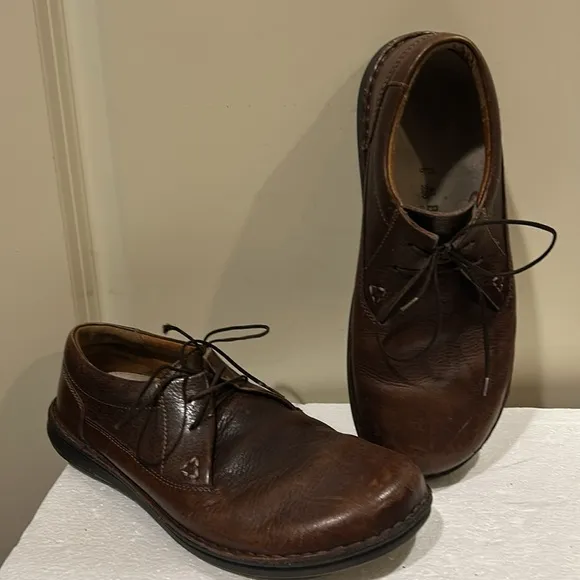 Birkenstock Footprints Men's Brown Leather Lace Up Oxford Shoes Size 10 (43)