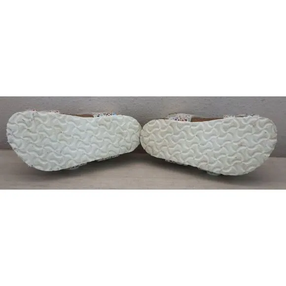Birkenstock  Girls' Sz 24 US 6-6.5 White Taormina Mosaic Sandals