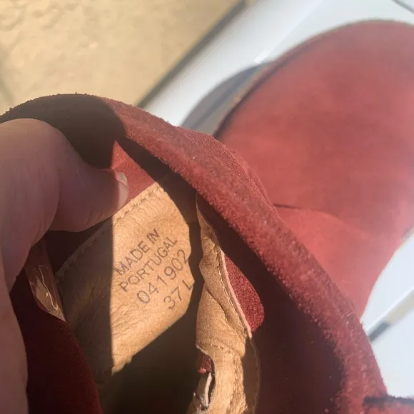 Birkenstock Luton port wine suede boots size 37 L