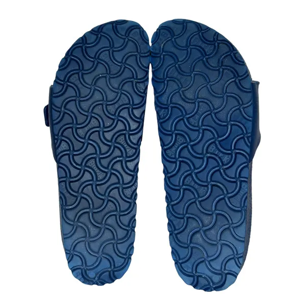 Birkenstock Madrid Eva Blue Rubber Sandals Slide On Summer Women's Size 6