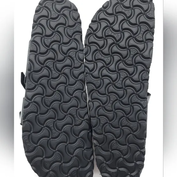 Birkenstock Mayari Black Shiny Patent Cork Reg Footbed Sandal Size 10 Narrow Fit