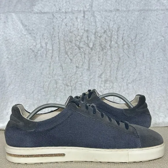 Birkenstock Mens Blue Canvas Suede Bend Low Midnight Sneaker Shoes SZ EU 45 US12