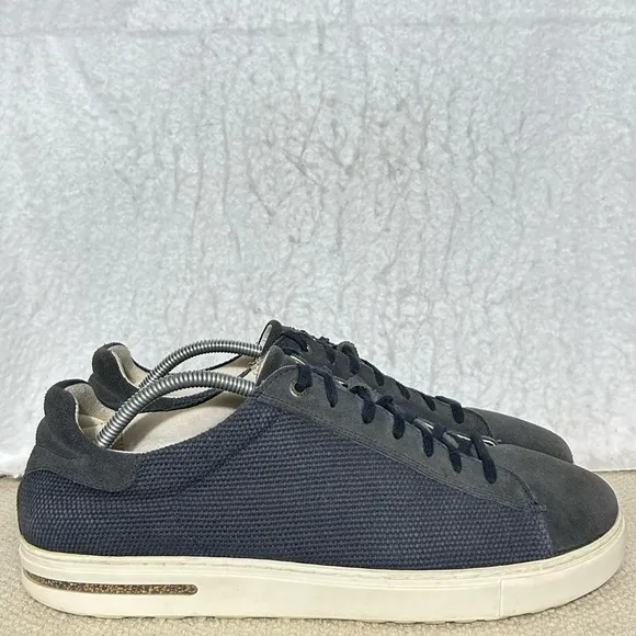 Birkenstock Mens Blue Canvas Suede Bend Low Midnight Sneaker Shoes SZ EU 45 US12