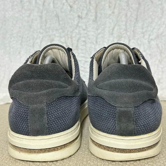 Birkenstock Mens Blue Canvas Suede Bend Low Midnight Sneaker Shoes SZ EU 45 US12