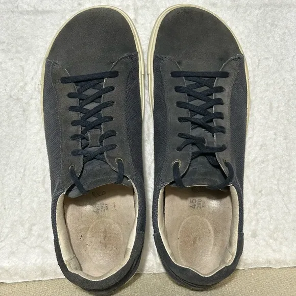 Birkenstock Mens Blue Canvas Suede Bend Low Midnight Sneaker Shoes SZ EU 45 US12