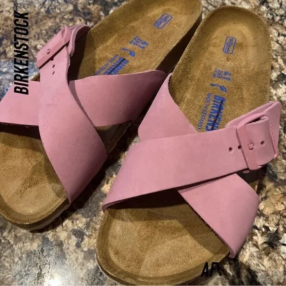 BIRKENSTOCK SIENNA CROSSOVER SANDALS IN ORCHID PURPLE NEW