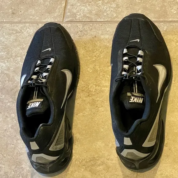Black &amp; White Air Max Torch 3 Running/Jogging Shoes with Suede Accents