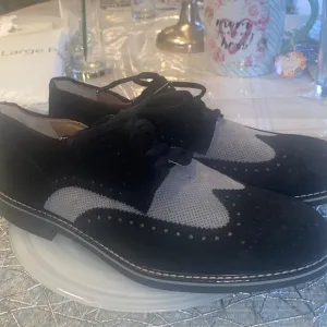 Black and grey suede shoes Excellent condition