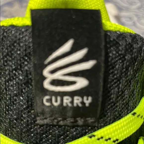Black and Neon Green Athletic Shoes
