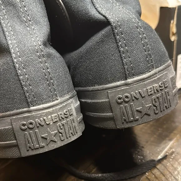 Black High-Top Canvas Sneakers