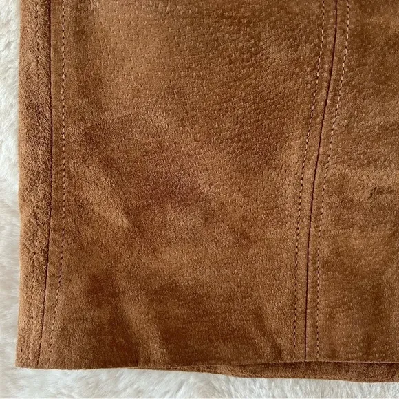Blank NYC Suede Leather Mini Skirt
