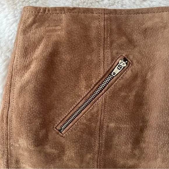 Blank NYC Suede Leather Mini Skirt