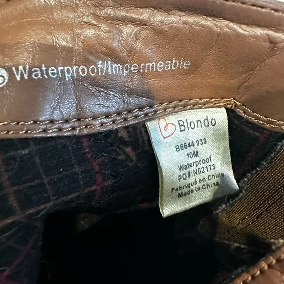 Blondo NOA waterproof suede boots. Color is camel suede. Size 10