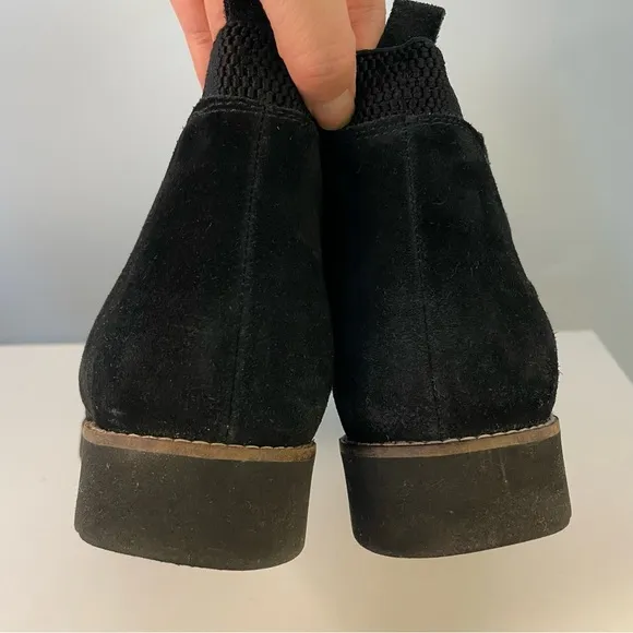 Blondo Perla Waterproof Black Suede Leather Ankle Boots Booties Size 8