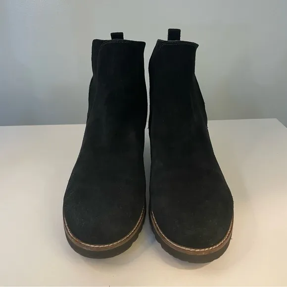 Blondo Perla Waterproof Black Suede Leather Ankle Boots Booties Size 8