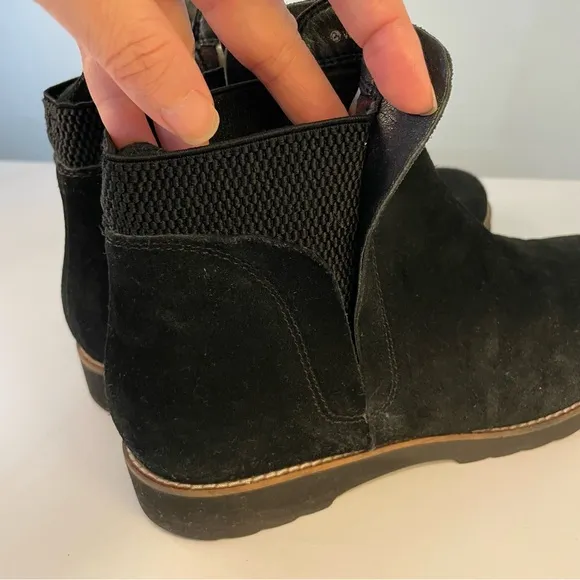 Blondo Perla Waterproof Black Suede Leather Ankle Boots Booties Size 8